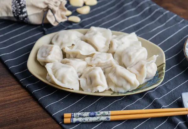 Boiled Dumplings on Plate